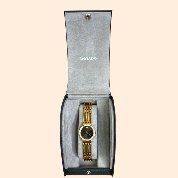 Movado Esperanza Gold Diamond Watch - Picture 1 of 8
